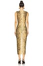 view 3 of 3 Sleeveless Power Mesh Midi Dress in Cheetah