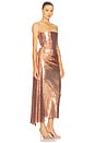 view 2 of 5 Strapless Drape Dress in Copper
