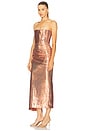 view 3 of 5 Strapless Drape Dress in Copper