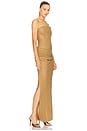 view 2 of 4 Strapless Longline Corset Column Dress in Khaki