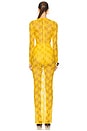 view 3 of 4 Long Sleeve Halter Column Dress in Yellow