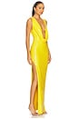 view 2 of 5 Draped Cowl Column Dress in Yellow