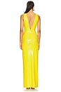 view 4 of 5 Draped Cowl Column Dress in Yellow
