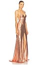 view 2 of 5 Panelled Bikini Gown in Copper