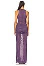 view 4 of 4 Tucked Halter Column Dress in Grape