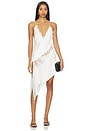 view 1 of 5 Bikini Wrap Asymmetric Dress in White