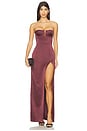 view 1 of 3 Strapless Column Dress in Plum