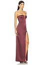 view 2 of 3 Strapless Column Dress in Plum