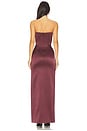 view 3 of 3 Strapless Column Dress in Plum