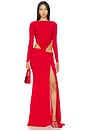 view 1 of 3 Long Sleeve Twist Gown in Red