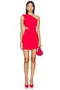 view 1 of 3 One Shoulder Open Back Mini Dress in Red