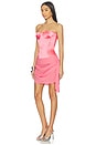 view 3 of 4 Strapless Cupped Longline Corset Mini Dress in Coral
