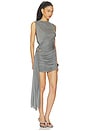 view 2 of 4 Sleeveless Knot Mini Dress in Grey