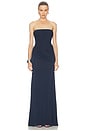 view 1 of 3 Strapless Drape Gown in Marine
