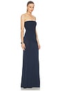 view 2 of 3 Strapless Drape Gown in Marine