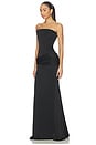 view 3 of 4 Strapless Curved Corset Drape Gown in Black