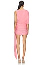 view 4 of 4 Draped Mini Tie Dress in Coral