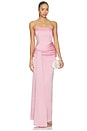 view 1 of 3 Strapless Drape Sash Column Dress in Peony