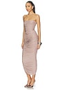 view 3 of 4 Strapless Drape Column Dress in Mink
