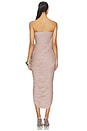 view 4 of 4 Strapless Drape Column Dress in Mink