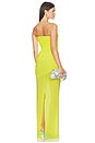 view 4 of 4 Strapless Tucked Column Dress in Yellow