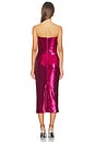 view 3 of 4 Strapless Sequin Dress in Raspberry