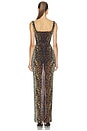 view 3 of 3 Cupped Column Dress in Leopard Print