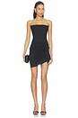 view 1 of 3 Strapless Drape Mini Dress in Black