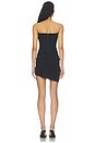 view 4 of 3 Strapless Drape Mini Dress in Black