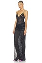 view 4 of 4 Bikini Asymmetric Drape Column Dress in Black