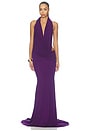 view 1 of 3 Halter Drape Gown in Violet