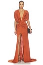 view 1 of 3 Cutout Twist Gown in Clay