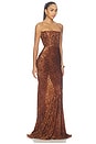 view 2 of 4 Strapless Draped Gown in Bronze