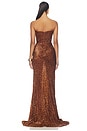 view 4 of 4 Strapless Draped Gown in Bronze