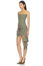 view 2 of 3 Strapless Drape Mini Dress in Sage