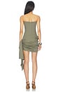 view 4 of 3 Strapless Drape Mini Dress in Sage