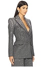 view 2 of 5 Crystal Embellished Fitted Blazer in Slate Grey
