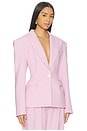 view 3 of 5 Single Breasted Contour Blazer in Blush Pink