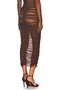 view 4 of 6 Ruched Mesh Midi Skirt in Raisin