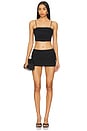 view 5 of 6 Suede Mini Skirt in Black