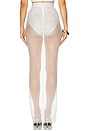 view 4 of 6 Crystal Mesh Column Skirt in White
