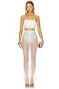 view 5 of 6 Crystal Mesh Column Skirt in White