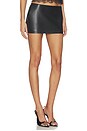 view 2 of 6 Low Rise Leather Mini Skirt in Black