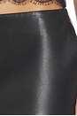 view 7 of 6 Low Rise Leather Mini Skirt in Black