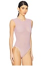 view 3 of 5 Sleeveless Power Mesh Bodysuit in Ice Pink