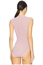 view 4 of 5 Sleeveless Power Mesh Bodysuit in Ice Pink