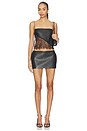 view 5 of 4 Camisole Leather Lace Top in Black