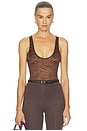 view 1 of 5 Scoop Singlet Bodysuit in Brown