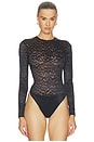 view 2 of 5 Long Sleeve Bodysuit in Black