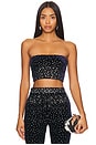 view 1 of 5 Crystal Velvet Crop Top in Midnight